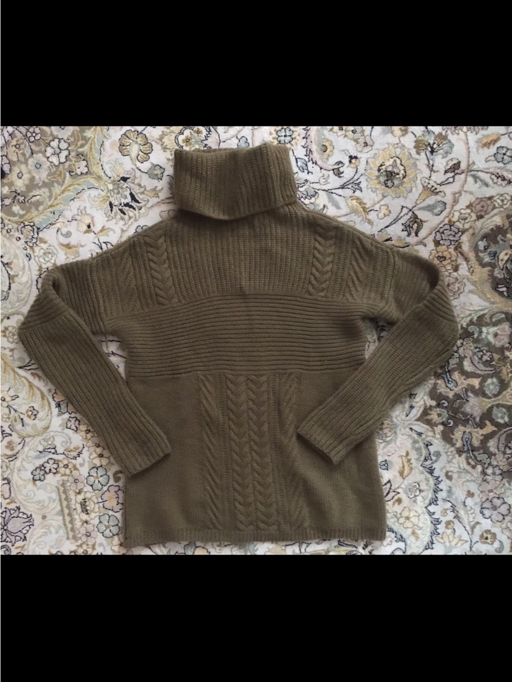 Banana Republic Todd Duncan Green Sage olive S M 100% Cashmere Sweater